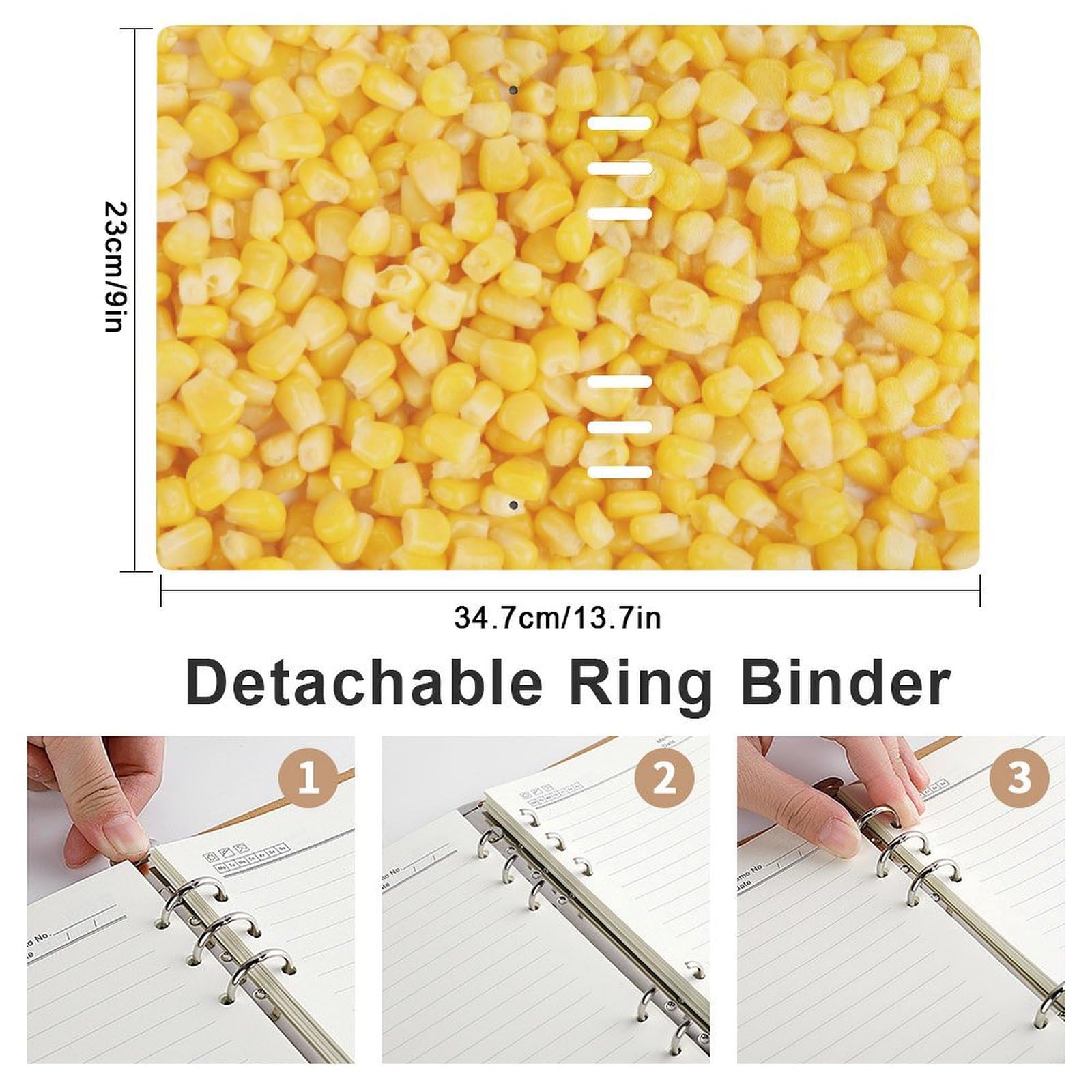 Amazon.co.jp: とうもろこし柄 創意 ノート 6穴 ルーズリーフ